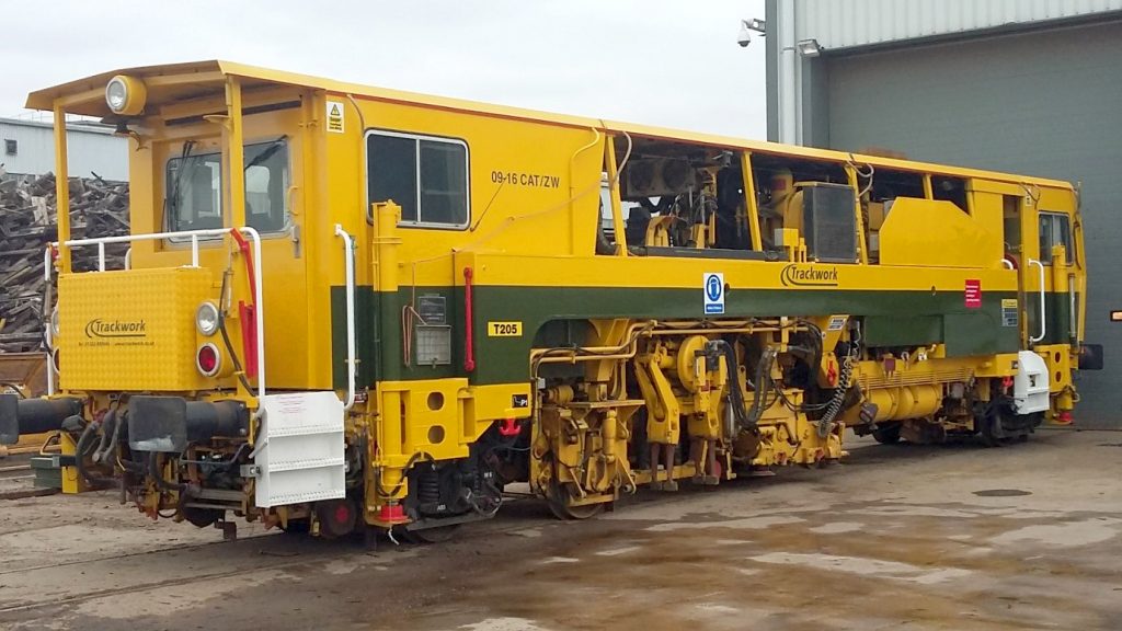 Road Transportable Plasser 09/16 CAT ZW Tamper joins the Trackwork
